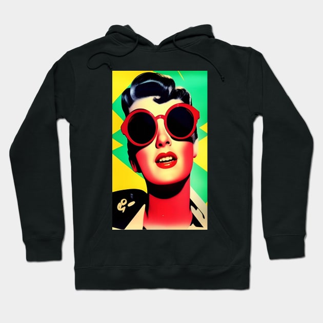 Popart Popculture Loving Lady Hoodie by ShopSunday